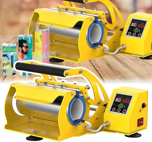 WhAeoy Machine De Presse À Chaud pour Tasses (30 Oz), Presse À Chaud pour Gobelet, Poignée Antidérapante + Écran Numérique, Contrôle De La Température Et du Temps (0-250 °C),A