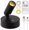 MIOBLUE Spot Lights Indoor with Remote Up Lights, Wireless Picture Light Battery Operated Spotlights with Timer Dimmable Accent Uplighting Indoor Stick on Wall Light for Artwork,Plant,Potrait,1 Pack