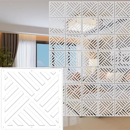 12 Stück/24 Stück weiße hängende Raumteiler, wasserdichte Trennwände aus Holz und Kunststoff zum Dekorieren von Schlafzimmer, Esszimmer, Küche, Büro, Studio, Restaurant, Hoteldekoration (Größe: 12 St