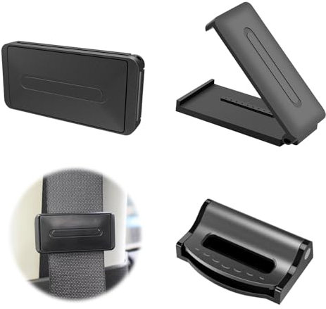 VEGCOO 4Pcs Pince Ceinture de Sécurité Voiture, Ajusteur de Ceinture de Sécurité de Voiture, Boucle Ceinture Voiture, Clip Ceinture de Sécurité pour Ceintures, Rallonge Ceinture de Sécurité Voiture
