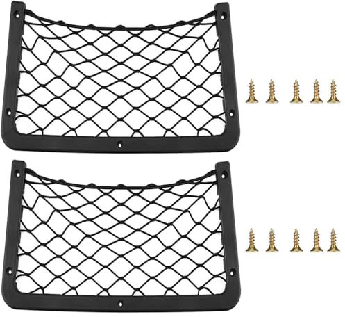Storage Nets for Campervans - 2 Pcs Elastic Mesh Van Storage Nets Pocket Holder, Van Motorhome Caravan Boat Car Storage Solutions Ideas Accessories for Storing Phone/Water Bottle/Toiletry (31 * 21cm)