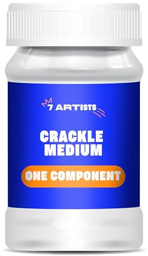 7 Artists Crackle Medium 100 ml Krakelierlack Reisslack Farblos auf Wasserbasis für Reisslacktechnik | Krakeliertechnik - Crackle Paste für Glas, Porzellan, Leinwand, Holz uvm