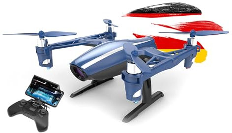 RC ferngesteuerte Drohne mit FPV WiFi 120° Weitwinkel Live HD-Kamera, Quadcopter mit Echtzeitübertragung, Drone mit Gravity-Sensor und APP-Steuerung, Spielzeug Quadrocopter für Kinder und Erwachsene