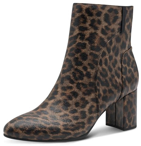 MARCO TOZZI by Guido Maria Kretschmer Damen Stiefeletten Spitz mit Blockabsatz, Braun (Leo Brown), 42 EU