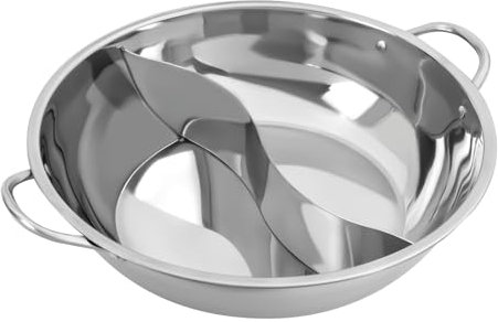 Kochtopf Set Hot Pot Topf, 34CM Edelstahl Chinesischer Feuertopf mit Deckel Mandarin Duck Hot Pot Suppenkochtopf für Induktionskochfeld, Gasherd