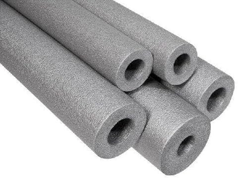 2m Rohrisolierung Ø 42mm Stärke 13mm PE Isolierung Schaumstoff 2 x 1 Meter Grau Isolierschlauch für Heizung und Sanitär | für Heizungsrohr Kupferrohr