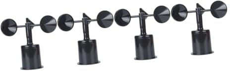 POPETPOP 5St Windspiele im Freien Ersatz Windrichtungsanzeiger Turbine Windsäcke Windmesser wetterstationen die wetterstation swor Windanemometergehäuse Windanzeiger Muscheln Abs Black