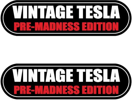Lustiger Anti-Elon Vintage Pre Madness Edition Autoaufkleber Elon Moschus Tesla Auto-Aufkleber I Bought This Before Elon Went Crazy Vinyl-Aufkleber (abgerundete Ecken)
