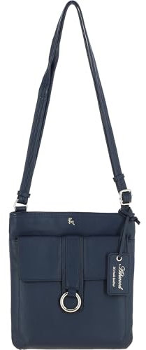 Ashwood Women’s Genuine Leather Crossbody - Elegant Shoulder Handbag with Adjustable Strap, Secure Zip Closure & Multiple Pockets: 64033 (Cotswold Navy)