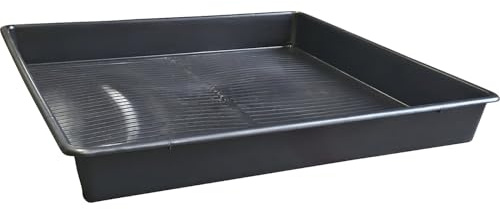 eurokraft basic | Kleingebinde-Universalwanne | Volumen 144 l, 1200 x 1200 x 120 mm, stapelbar