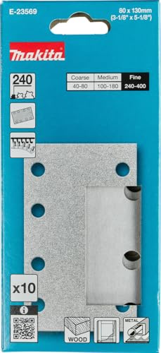 Makita Schleifpapier, 80x130mm, 240 Körnung, Weiß