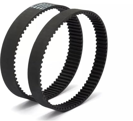 Qunyince 2 Stück Gummiantriebsriemen für Vertikutierer, HTD 295-5M-12 Zahnriemen 59 Zähne passend für King Craft, Top Craft und Einhell Royal Scarifier