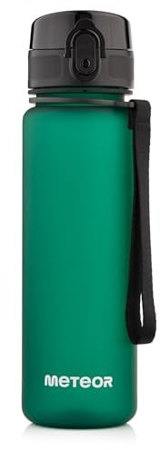 meteor Water bottle 500 ml – Secure flip lid with lock for daily hydration – Durable and practical sports water bottle for training and travel – Sport water bottle Emerald