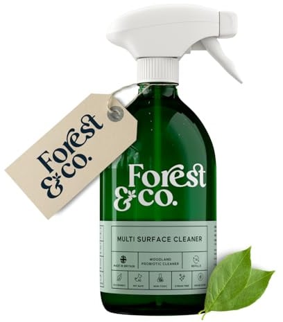 Forest&Co Woodland Probiotic Multi-Surface Cleaner Trial Bottle| 1 Dose| Non-Toxic| Pet Safe| Streak Free| Add Water| All Surfaces| Natural Eco Cleaning Spray & Cleaning Products