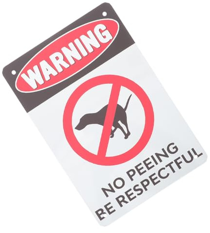 BESTonZON Hunde Urin Verbotsschild Garten Wetterfestes Retro Warnschild aus Metall Robust Leicht Anzubringen für Hof Rasen und Park