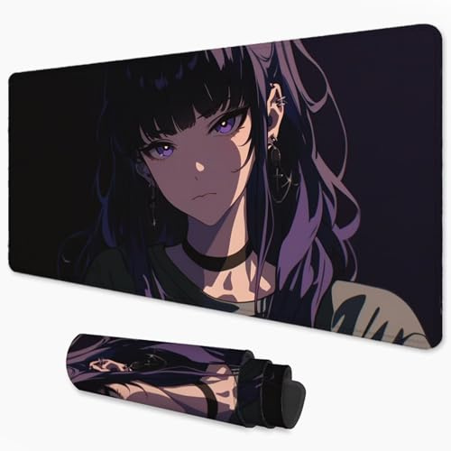 Alfombrilla Ratón Chica Mouse Pad 1000x500 mm, Grande Alfombrilla Gaming Negro con Superficie Especial Que Mejora la Velocidad y la precisión, Mousepad Impermeable para Gamers, PC y Portátil 3Y-1390