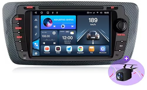 Car Stereo Radio for Seat ibiza 2009-2013 Android 15 Head Unit with Wireless Carplay Android Auto, 7 inch Touch Screen Bluetooth WiFi GPS FM Backup Camera(4-Core(1G+32G))