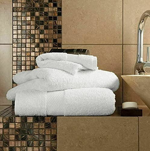 8 Pieces Towels Set Egyptian Cotton 700gsm Extra Soft Top Quality Luxury Miami (2 x Bath Sheets, 2 x Bath Towels And 4 x Hand Towels) White