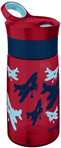 Contigo Gracie - Botella antigoteo para niños, color rojo, 420 ml