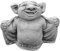 gartendekoparadies.de Massive Steinfigur Modell lustiger Troll Fledermaus Dracula, Höhe 20 cm, Grau, 4 kg, Figur aus Steinguss frostsicher für den Außenbereich