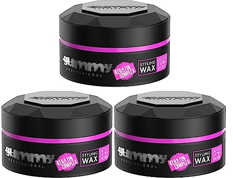 Gummy Professional Styling Wachs Extra Halt Glanz 3x 150 ml – Haarwachs für Männer mit starkem Halt, Vitamin E, glänzendem Finish & angenehmem Duft