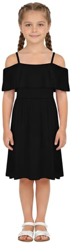 A2Z 4 Kids Girls Off Shoulder Skater Dress Party Wear Age 5-13 | Stylish Off Shoulder Skater Outfit for Parties & Special Occasions