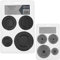 MasterPart Gas Burner Crown & Flame Cap Kit For Beko Oven Cooker Hobs (Small, Medium & Large, 55mm - 100mm)