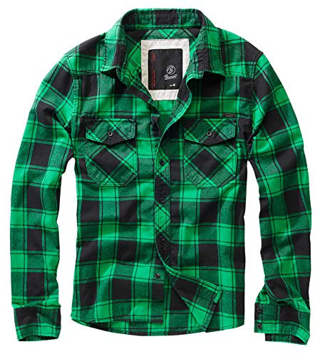 Brandit Check Shirt Herren Baumwoll Hemd 4XL Green+black