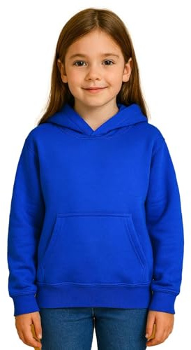 A2Z 4 Kids Tie Dye Hoodie Fleece - Plain Sweat Hoodie Royal 13