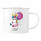 4youDesign Metalltasse Emaille-Look für Kinder -Einhorn- personalisiert mit Namen I Geschenk zum Kindergeburtstag