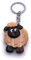H-Customs Schaf Hell Tier süß Wolle Holz Edel Handmade Schlüsselanhänger Anhänger