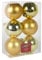 TrendLine Christbaumkugeln Ø 8cm 6Stk Gold Weihnachtskugeln Weihnachtsbaumkugeln
