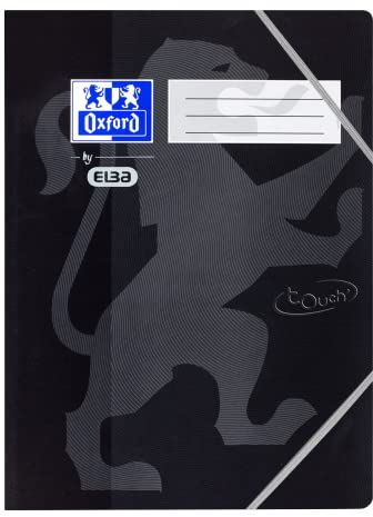 Oxford Eckspanner-Mappe A4, Karton, Soft Touch-Oberfläche, schwarz, 10 Stück