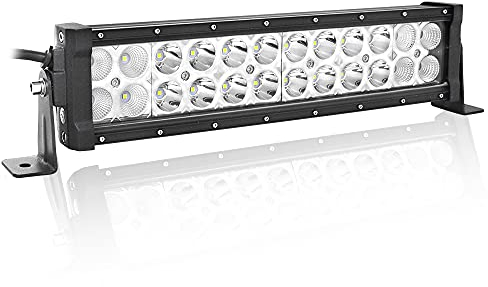 Willpower 30cm 72W Barra Led 4x4 Barra Led Coche IP67 Impermeable Faro Led Focos Led 12v 24v 6000k Barras de Luz Led para Tractor SUV ATV UTV Off-road