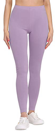 Bellivalini Leggings Lunghi in Viscosa Donna BLV50-147 (Viola Chiaro, XXL)