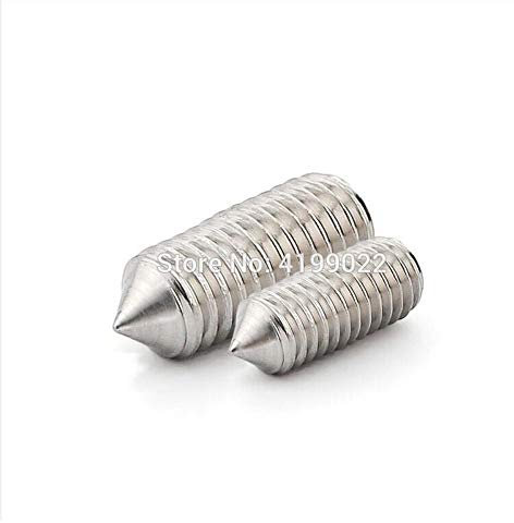 50Pcs DIN914 M2 M2.5 M3 M4 M5 Stainless Steel 304 Grub Screws Cone Point Hexagon Socket Set Screws Headless,6mm,M2.5