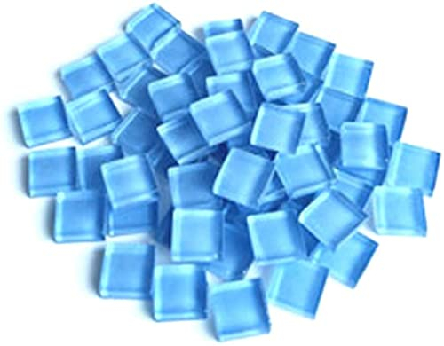 FireAngels Bastelmaterial Mosaikfliese, Mikroglas, winzige Mini-Mosaikfliese, DIY, Hobbys, Kinder, handgefertigt, kristallfrei, Steinhandwerksmaterial, Kreativität, 300 g (Himmelblau)