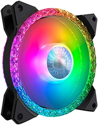 Cooler Master MasterFan MF120 Prismatic - Case Fan 120 mm, Triple Ring Addressable RGB Lighting, Cristal Effect, Silent Cooling - Full Compatibility