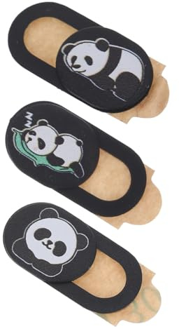 SOLUSTRE 3Pcs Webcam Abdeckung Cartoon Panda Computer Web Kamera Abdeckungen Tablet Linsen Privatsphäre Abdeckung Aufkleber für Laptop Handys Tablet Notebook