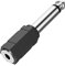 Hama Adaptateur Audio, Jack Femelle 3,5 mm Mono - Jack mâle 6,3 m Mono