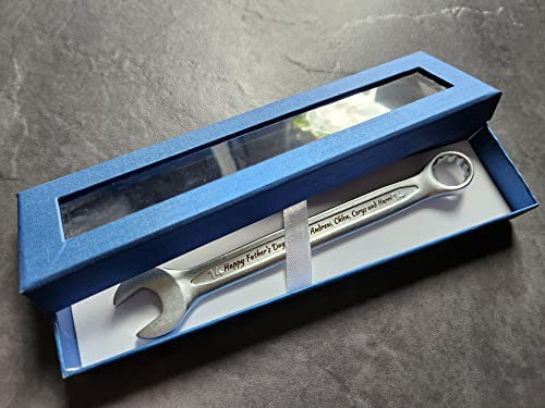 Personalised Engraved Combination Spanner Key 14MM - Unique Birthday, Anniversary, Retirement, Wedding, Graduation, Fathers Day Gift Idea (Gift Box - Yes)