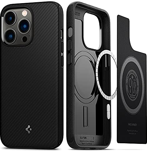 Spigen Mag Armor MagFit Case Compatible with iPhone 13 Pro - Matte Black