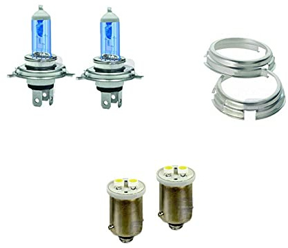 Generico Lampadine Lampade Xenon Super Withe H4 per Panda 141 Sisley 4x4 Auto Luci 55W 12V adattatore H5 - Led posizione SW-H4 - AL0099-58477