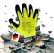 Trevendo 12 Paar Arbeitshandschuhe - neongelbe Montagehandschuhe mit Latex Beschichtung (Größe 7)