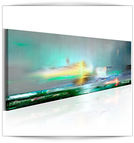 decomonkey Akustikbild Abstrakt 135x45 cm 1 Teilig Leinwand Modern Bilder Wandbilder XXL Schallschlucker Schallschutz Akustikdämmung Wandbild Deko Leise Modern