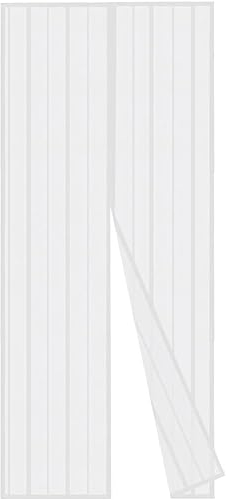 Sekey 120x210 cm Zanzariera Magnetica per Porta, anti Insetti, per Legno, Ferro, Porte in Alluminio, Facile da Installare, Non è Necessario Praticare Fori, Apertura e Chiusura Silenziosa, Bianco