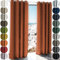 Schuette® Verdunkelungs-Vorhang Gardine mit Ösen ● Millenium Velvet: Marmalade (Orange) ● 250x135 cm Höhe x Breite (1 Stück) ● Knitterfrei Pflegeleicht Thermo Blickdicht & stark Abdunkelnd
