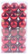 36PCS Weihnachtsbaum Kugel Deko, 40 mm Christbaumkugeln Set, Bruchsicher Kunststoff Weihnachtskugeln Ornamente, Hängen Weihnachtsbaumschmuck (Rot)