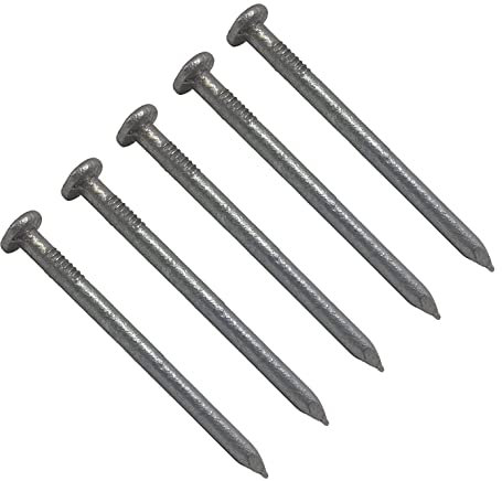 TERF® 40mm X 2.65mm Galvanised Round Wire Nails 40mm (1.5 inch) X 2.65mm Round Nail For Soft and Hard Timber Wood Joinery Construction Furniture Craft Decking Fence Multi Purpose - Pack of 200