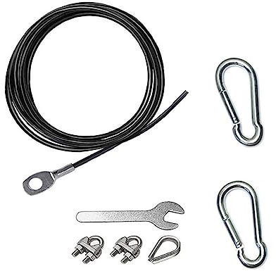 Generico 6mm Fitness Cavo Acciaio, Cavi Palestra Multifunzione per Puleggia Fitness Adatta per Casa O Palestra, Lunghezza Regolabile (Taglia : 6m)